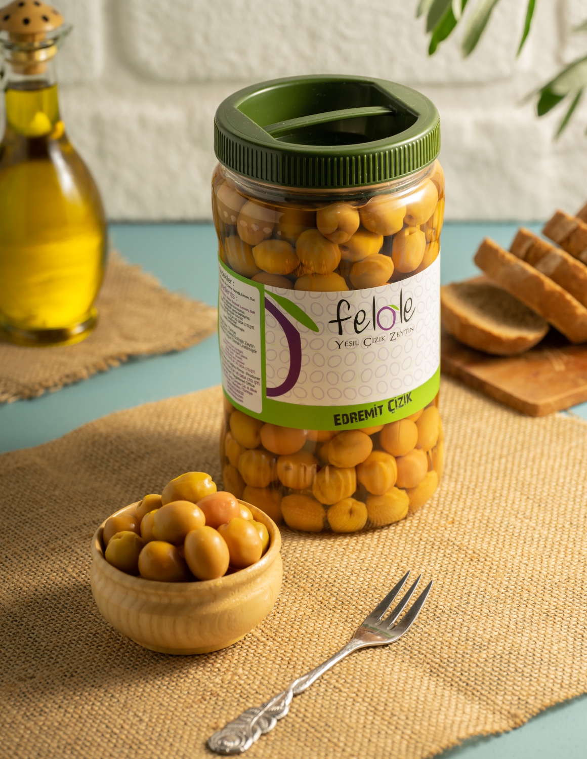 Edremit Scratched Green Olives 1 Kg