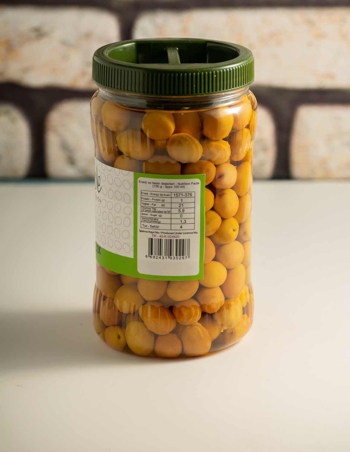 Edremit Scratched Green Olives 1 Kg