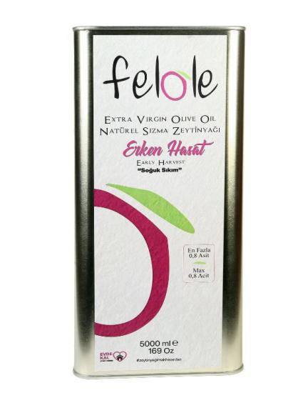 Cold Pressed Early Harvest 5 Lt Felole Extra Virgin Olive Oil